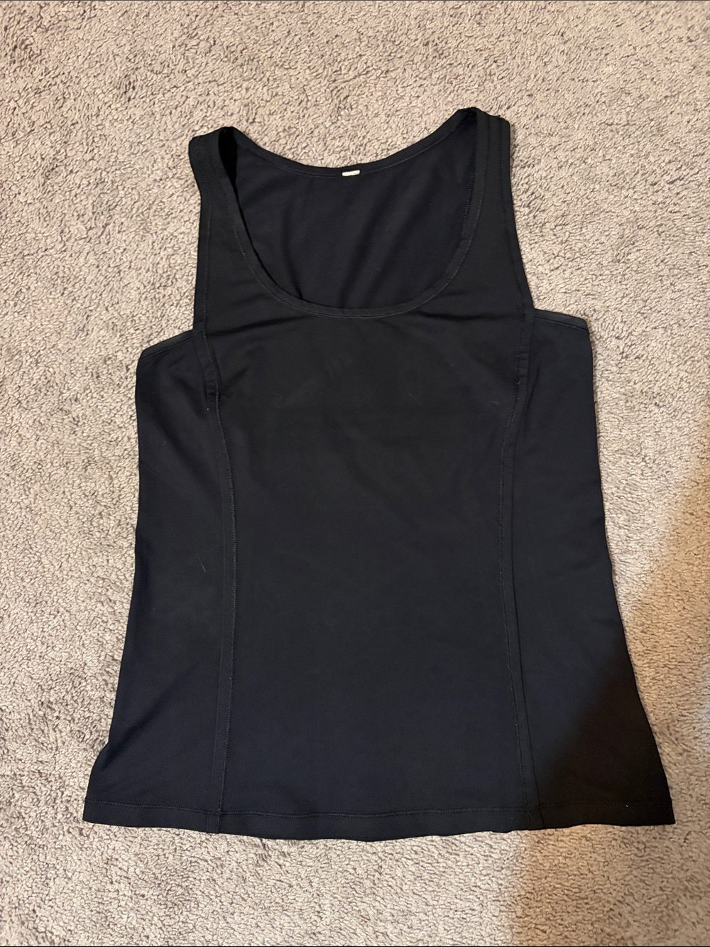 lululemon athletica Black Scoop-Neck Performance Tank
